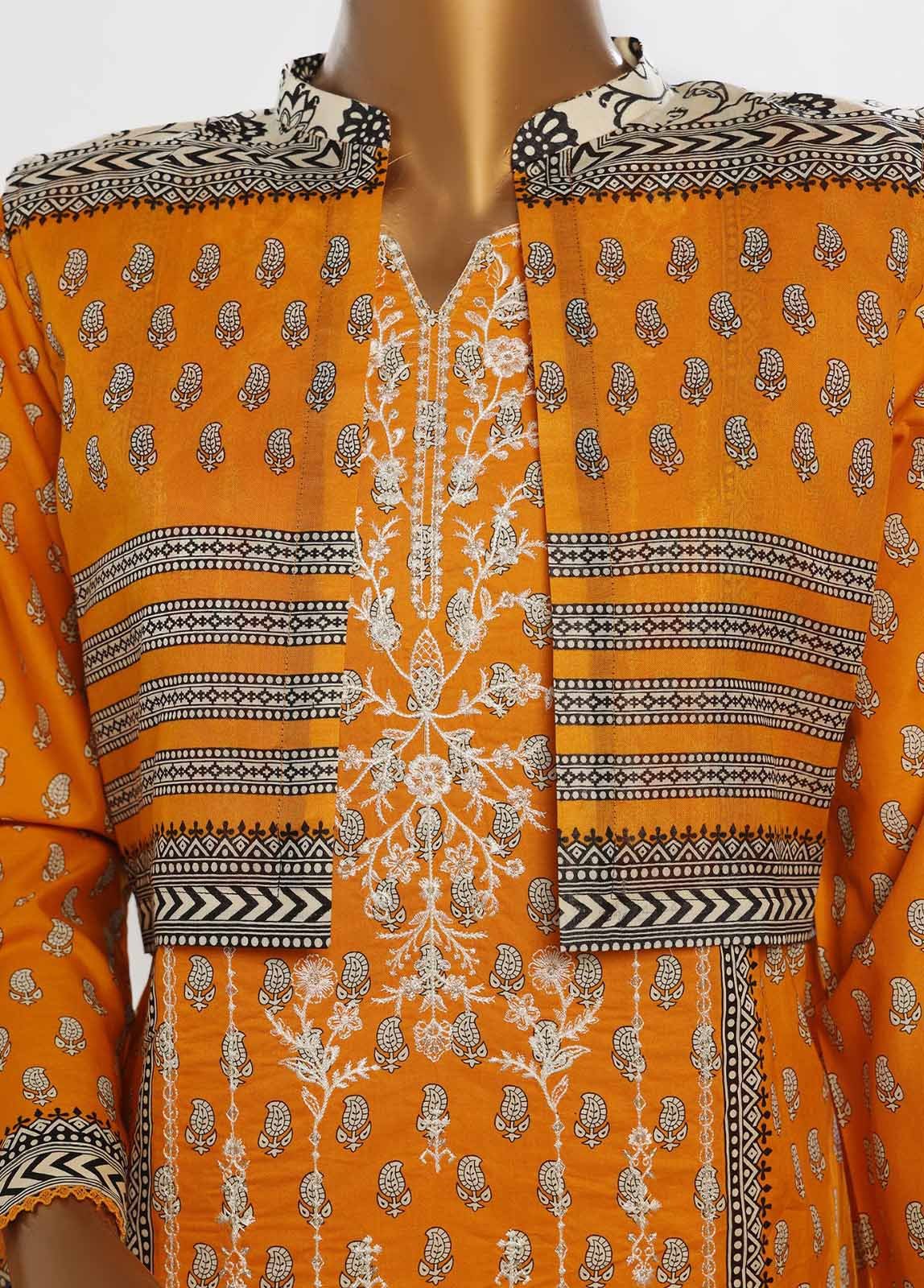 SM-KT-047- 2 Piece Lawn Embroidered Stitched Coat Style Suit - Image 5