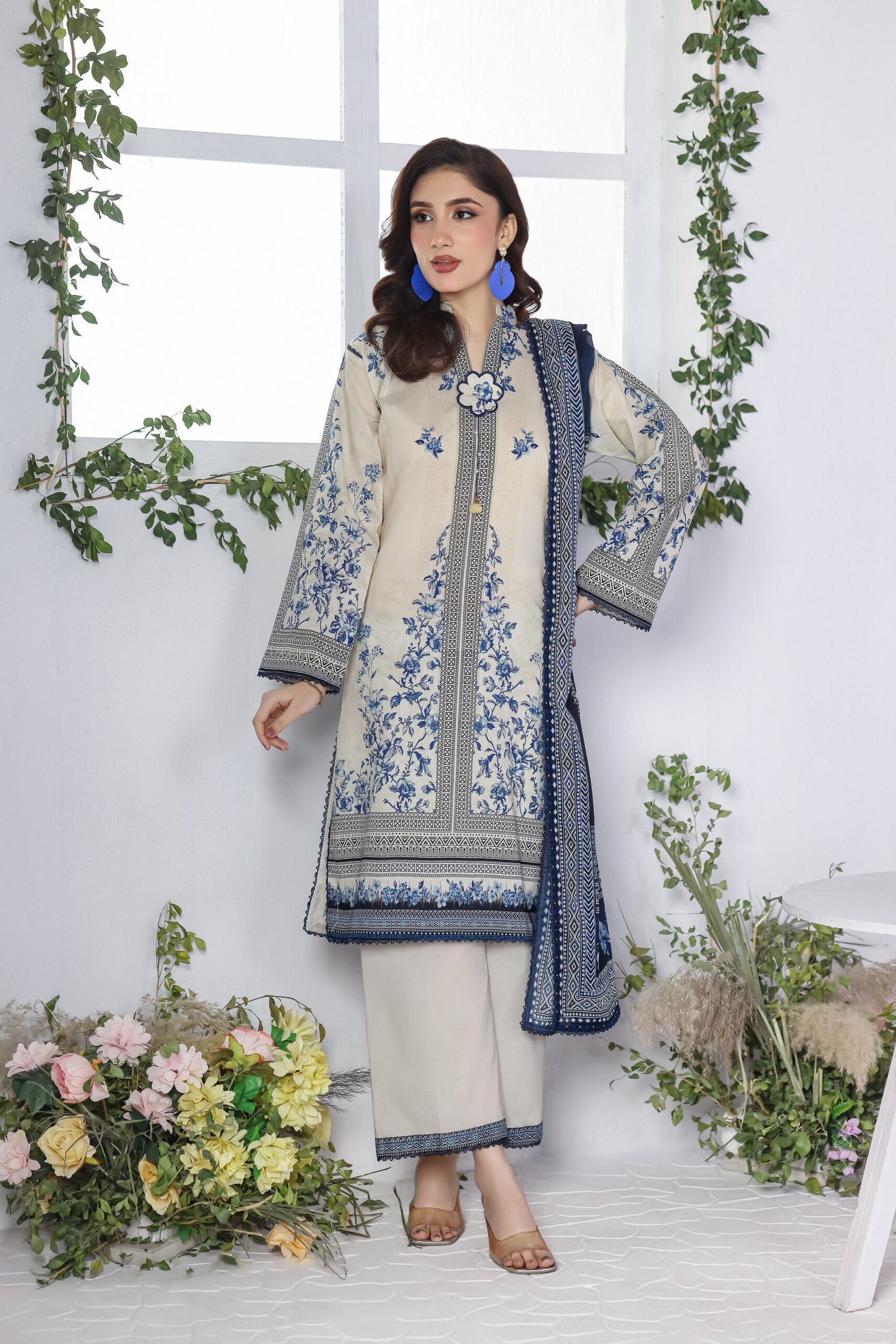 Salina Stitched Digital Printed Lawn Vol-11 Suit 11-2 Summer Ready to Wear Collection