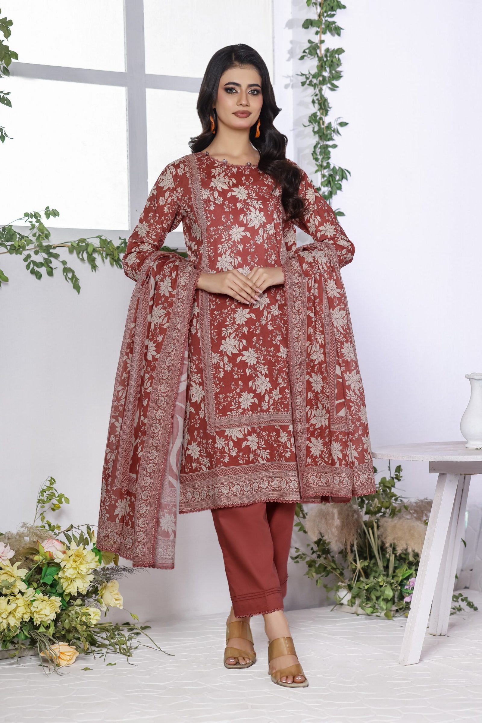 Salina Stitched Digital Printed Lawn Vol-11 Suit 11-5 Summer Ready to Wear Collection - Image 3