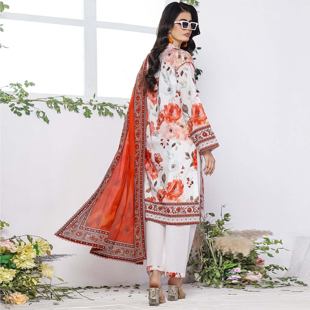 Salina Stitched Digital Printed Lawn Vol-11 Suit 11-7 Summer Ready to Wear Collection - Image 4