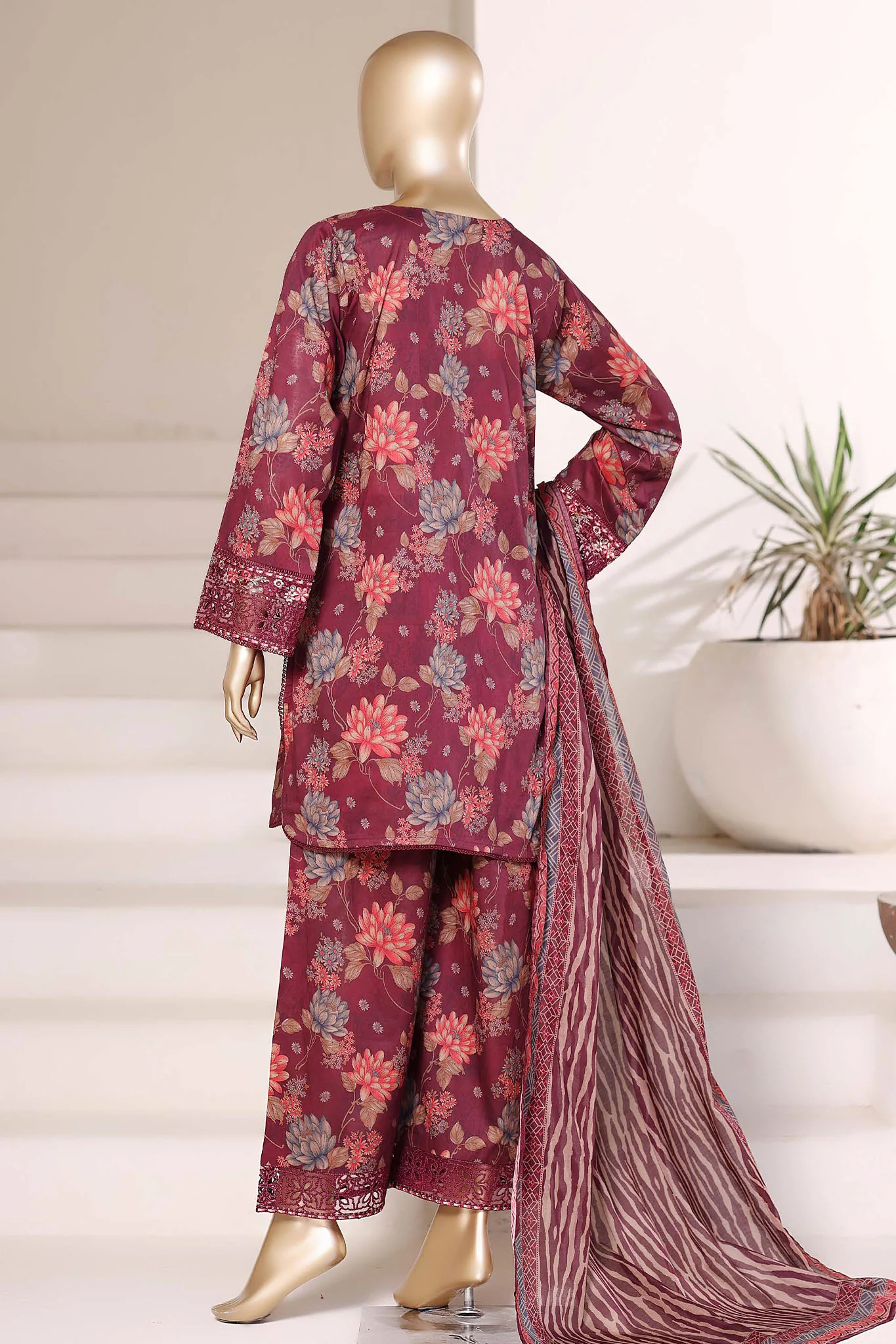 Malika By Sada Bahar Stitched 3 Piece Emb Lawn Suit D-75 Falsa Festive Summer Collection - Image 3