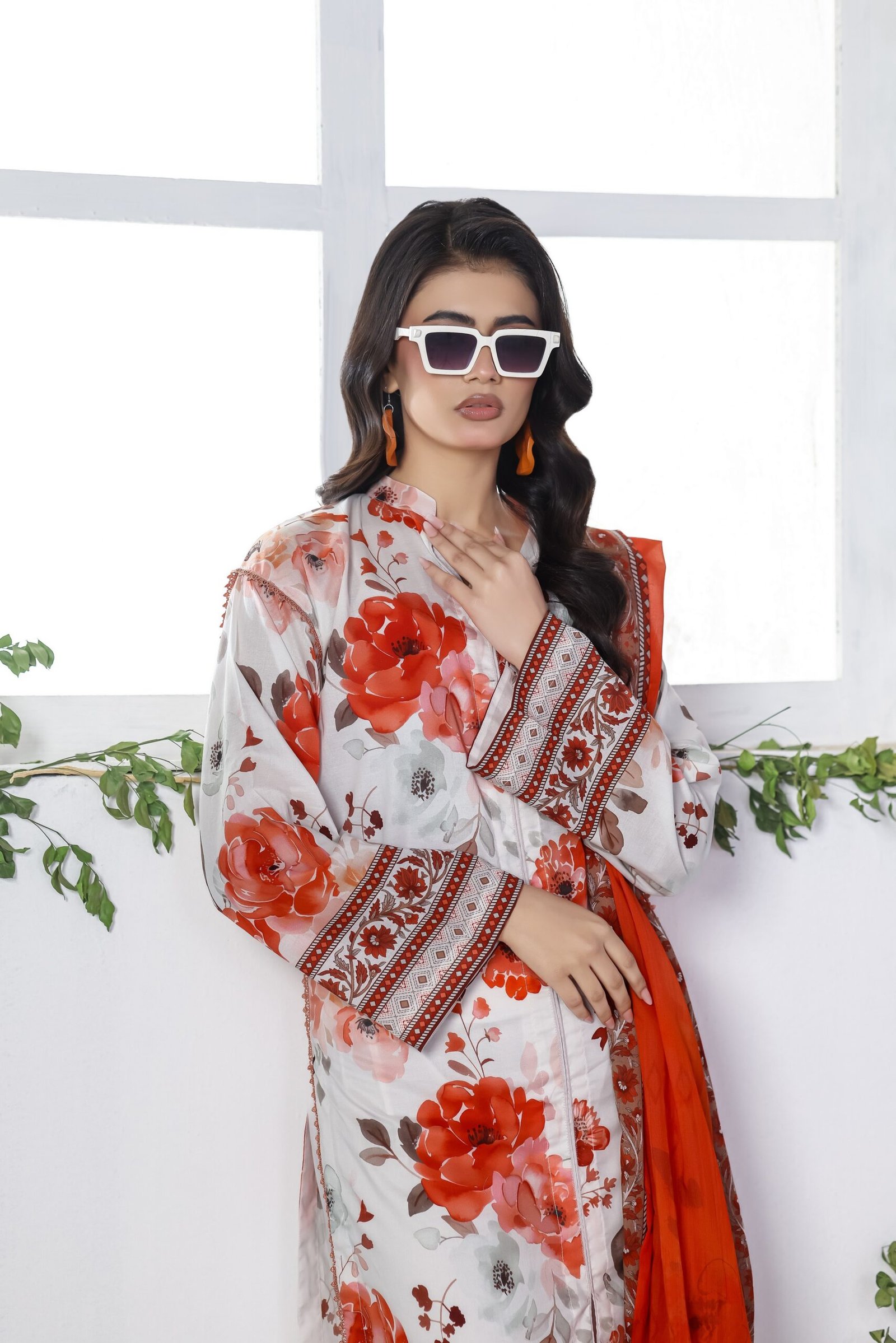 Salina Stitched Digital Printed Lawn Vol-11 Suit 11-7 Summer Ready to Wear Collection - Image 3