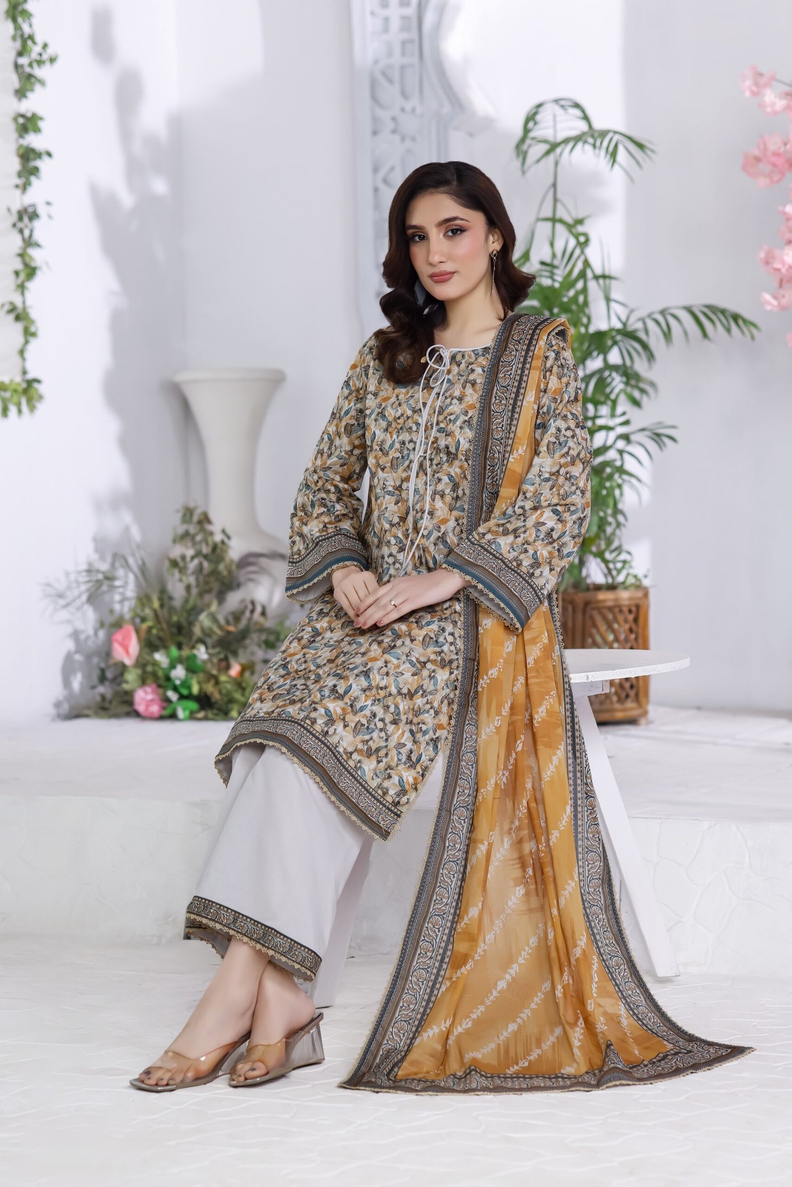 Salina Stitched Digital Printed Lawn Vol-11 Suit 11-8 Summer Ready to Wear Collection - Image 3