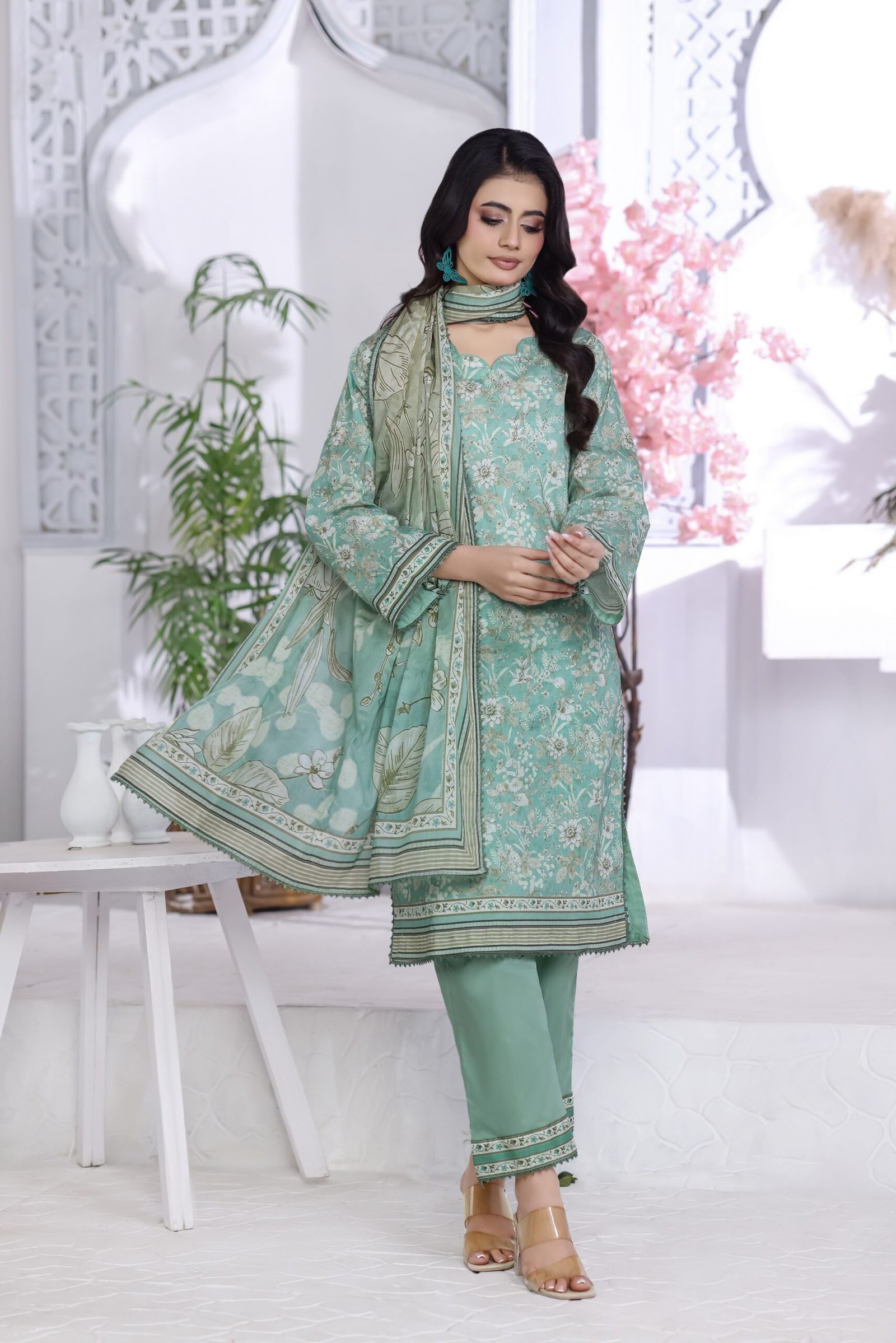 Salina Stitched Digital Printed Lawn Vol-11 Suit 11-9 Summer Ready to Wear Collection - Image 3