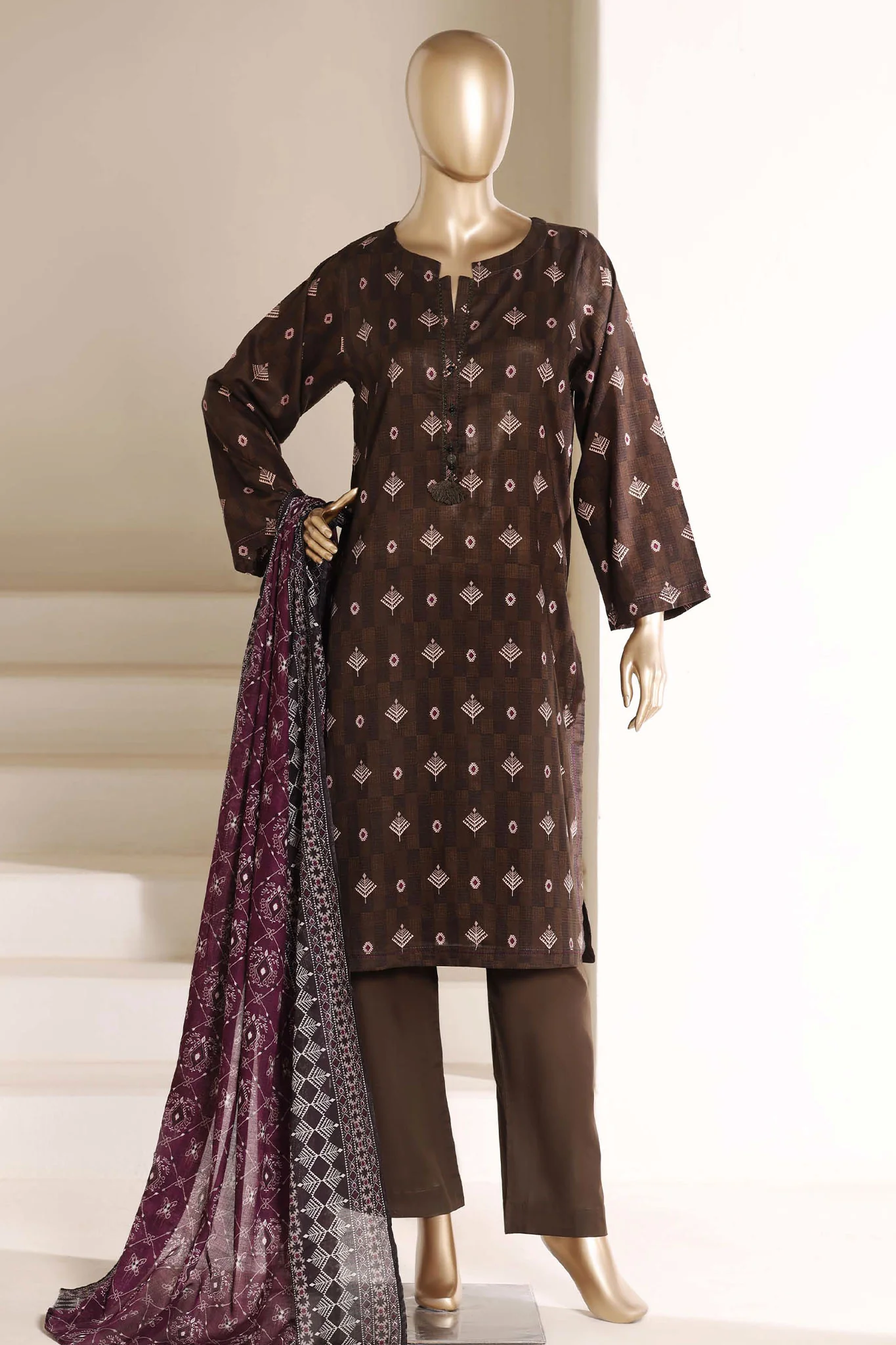 Sada Bahar Stitched 3 Piece Printed Lawn Suit PR-89B Mehndi Summer Collection